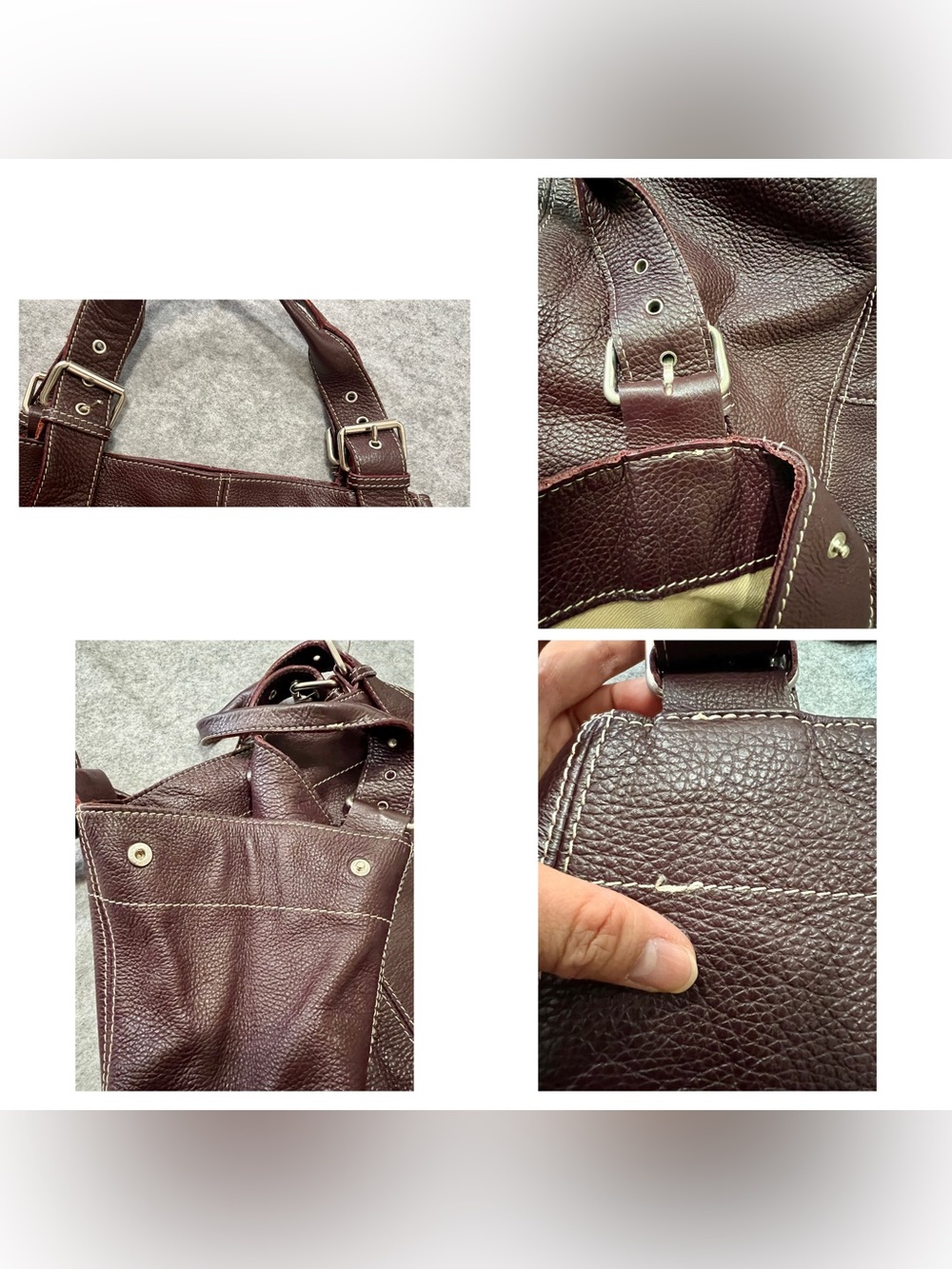 Maurizio Taiuti Purple Leather Shoulder Bag Made in Italy - Picture 9 of 17
